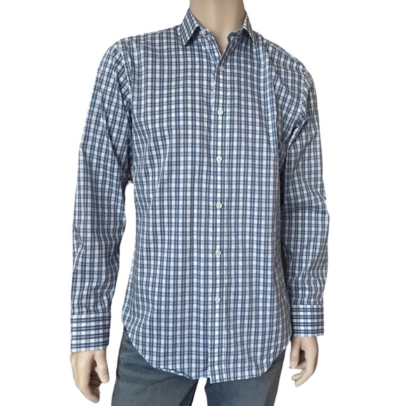 J Crew Performance Slim Fit Shirt Dress Re-imagined Long Sleeve Windowpane Plaid - Picture 2 of 14